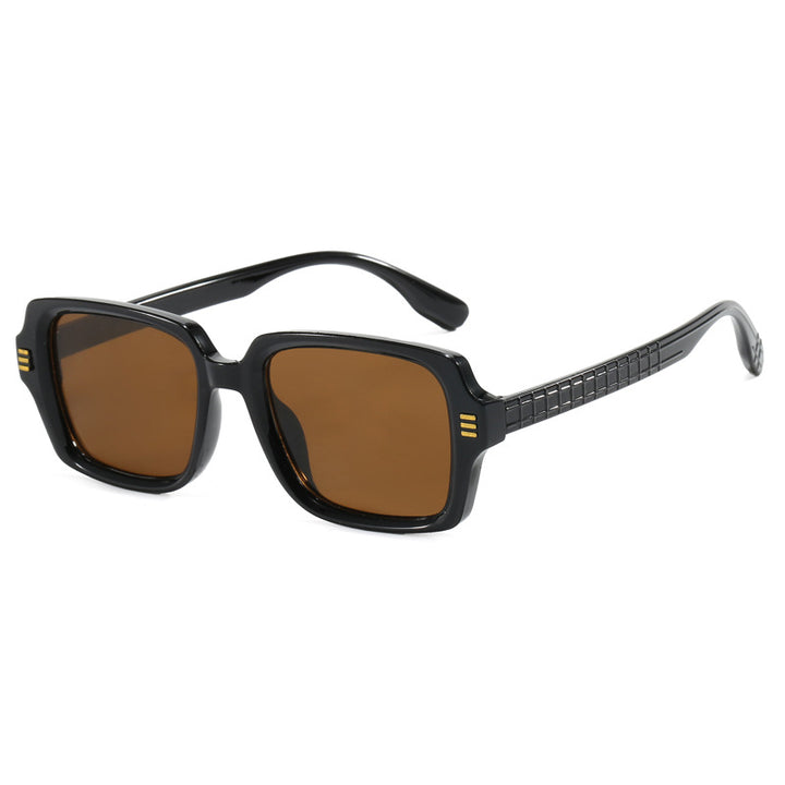 Dame trendy firkantet solbrille med strukturert ramme Skanto