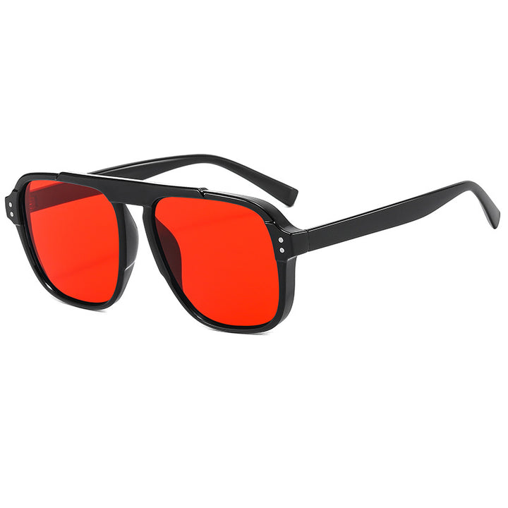 Dame geometrisk solbrille med polarisert gult glass Skanto