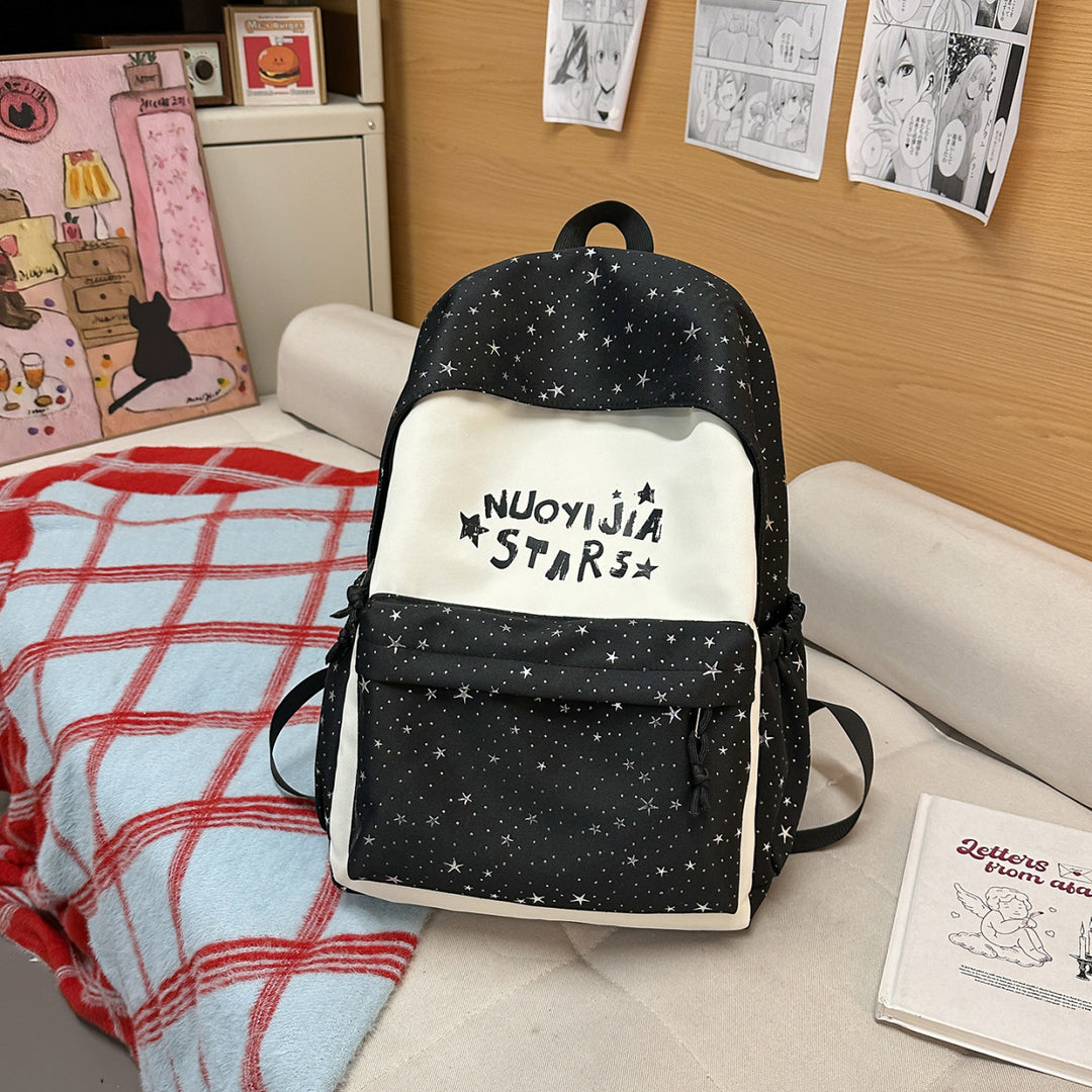 Lett Star-mønstret Skole Rygsekk