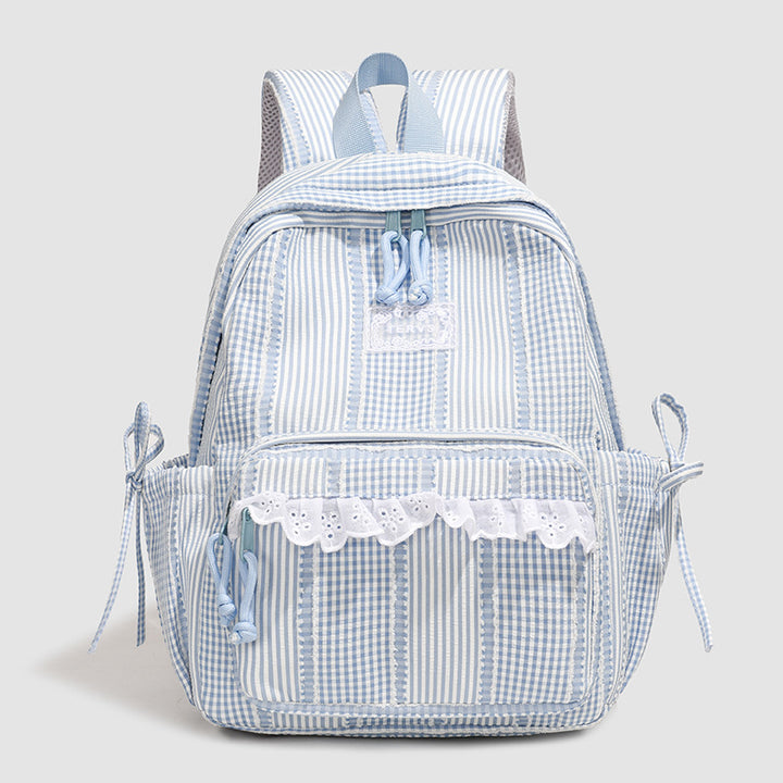 Casual Lace-Trimmet Skole Ryggsekk
