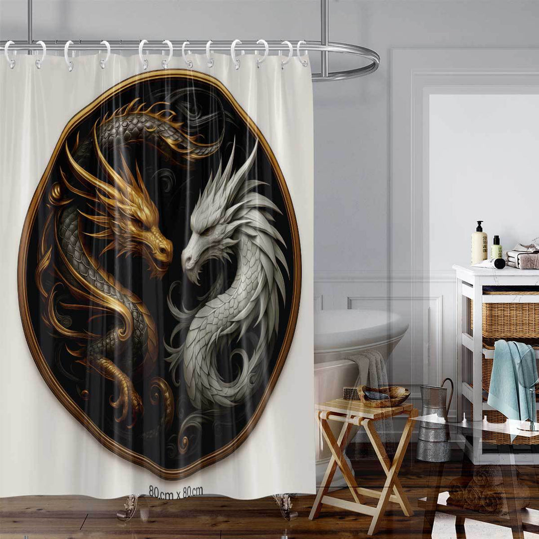 Kystinspirert kunstnerisk dusjforheng Skanto