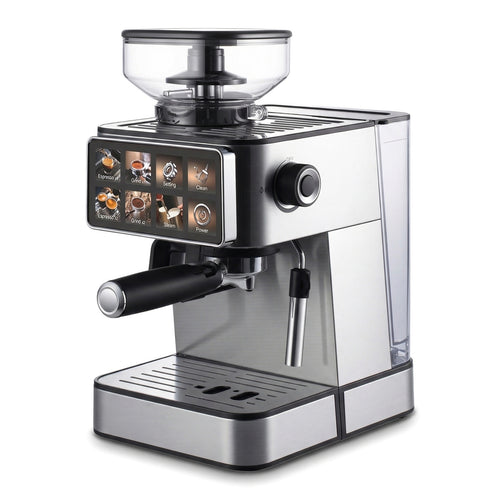 Espresso-maskin med integrert kverneverk og digital styring Skanto