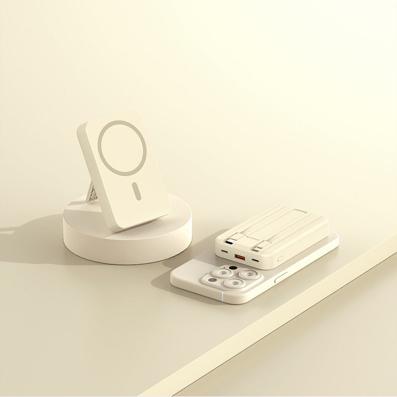 Magnetisk powerbank med innebygd stativ Skanto