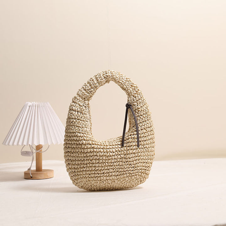 Håndlaget kurvveske i moderne hobo-stil Skanto