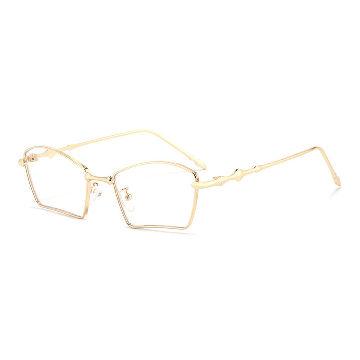 Dame trendy solbriller med geometrisk ramme og gradientlinser Skanto