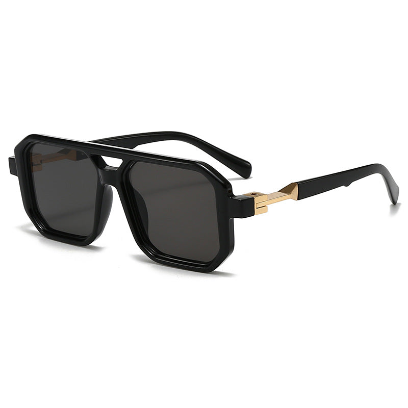Dame stilige oversized solbriller med geometrisk ramme Skanto