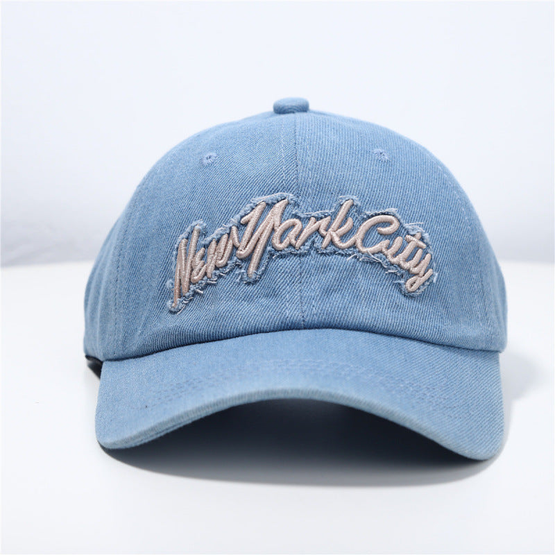 Kvinne Slitt Denim Baseball Cap Skanto 1784083711