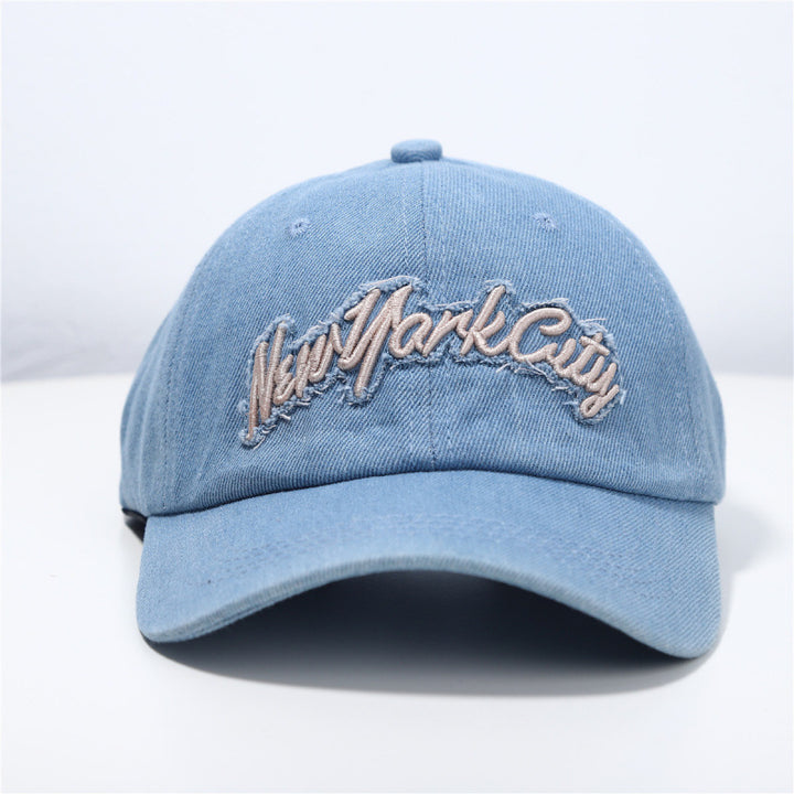 Kvinne Slitt Denim Baseball Cap Skanto 1784083711