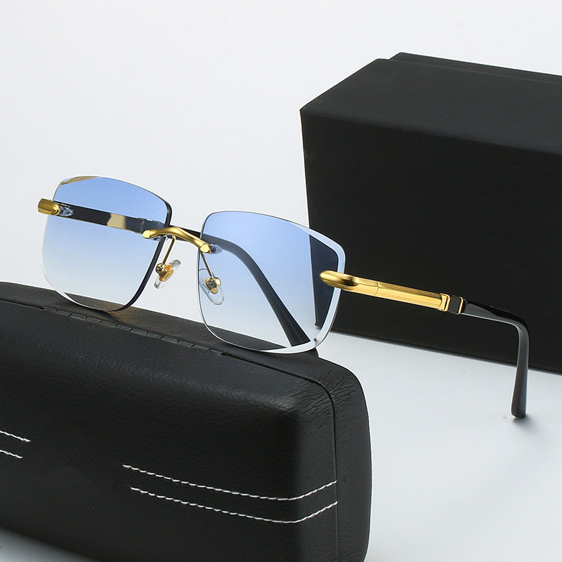 Dame kvadratisk solbrille med stilige plast- og metalldetaljer Skanto