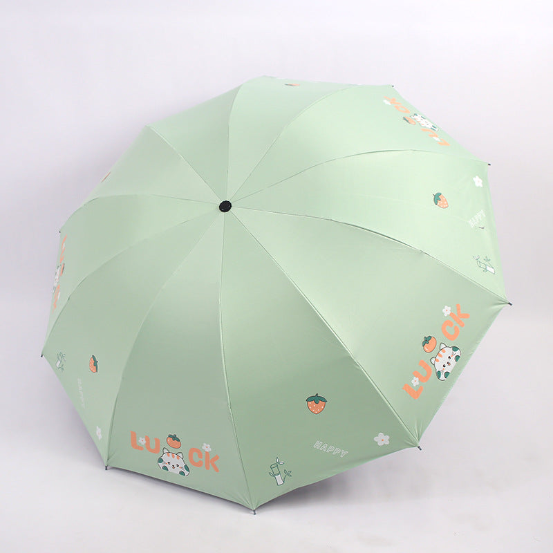 Kvinners sammenleggbare paraply med fargerik design Skanto