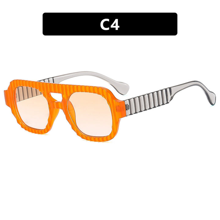 Damer geometrisk solbrille med raffinert strukturdesign Skanto