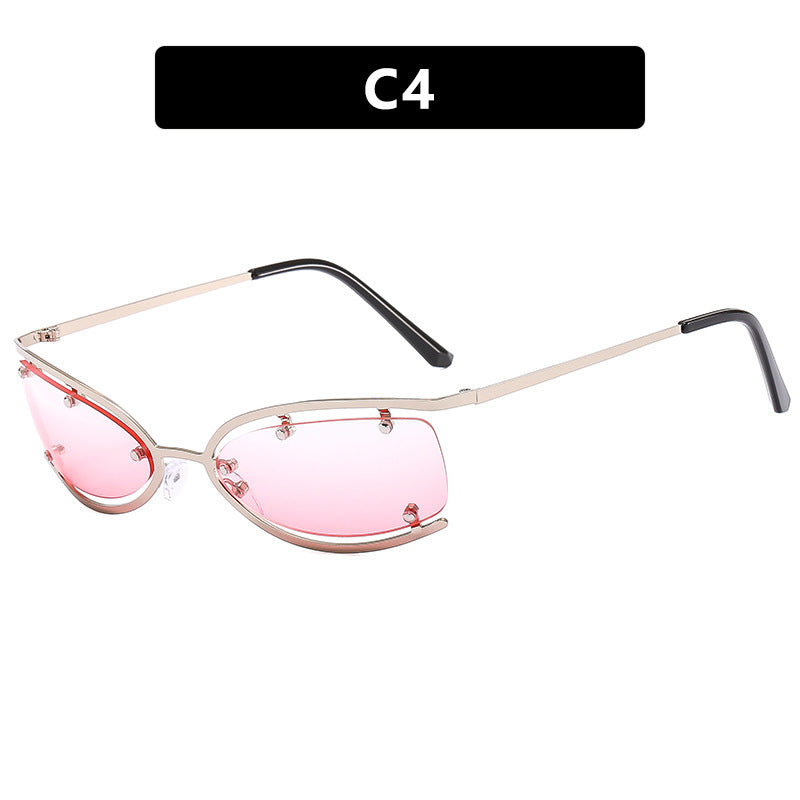 Dame Cat-Eye solbriller med luksuriøse detaljer og beskyttende UV-filter Skanto