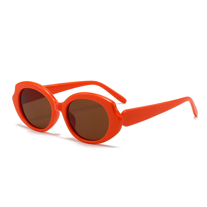 Dame moderne runde designer-solbriller Skanto