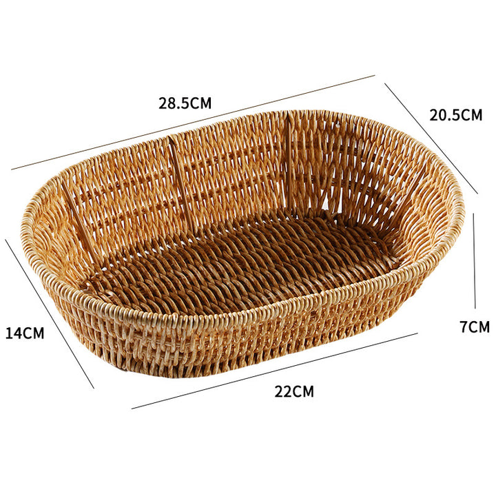 Unisex Rundkurv fra håndvevet Rattan Skanto