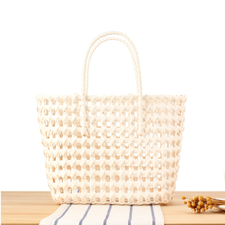 Flexible Tote Bag Made of Handmade Woven Material Skanto