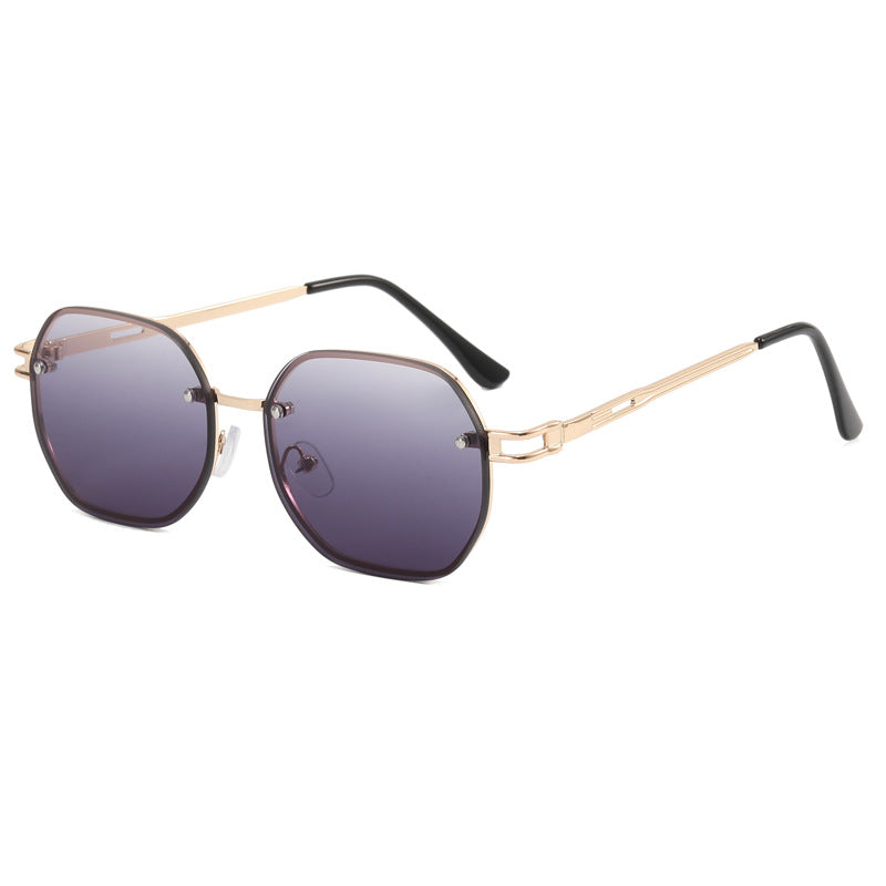 Dame Designer-solbrille i moderne åttekant-design Skanto