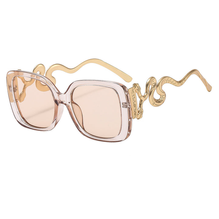 Dame ekstravagant designer solbrille med luksuriøs slangeramme Skanto