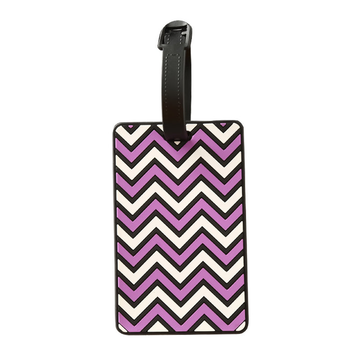 Dame bagasjelapp med moderne zigzag-mønster Skanto