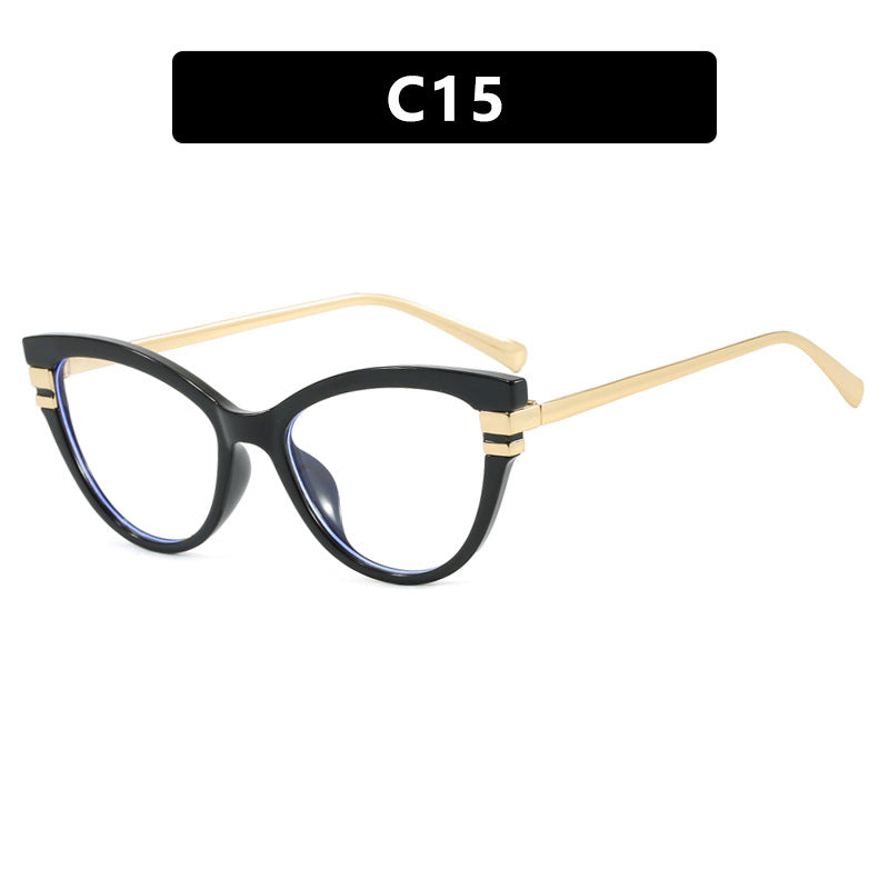 Damer Cat-Eye solbrille med elegante metallakenter Skanto