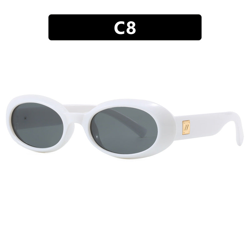 Dame eksklusiv solbrille i elegant ovalt design Skanto