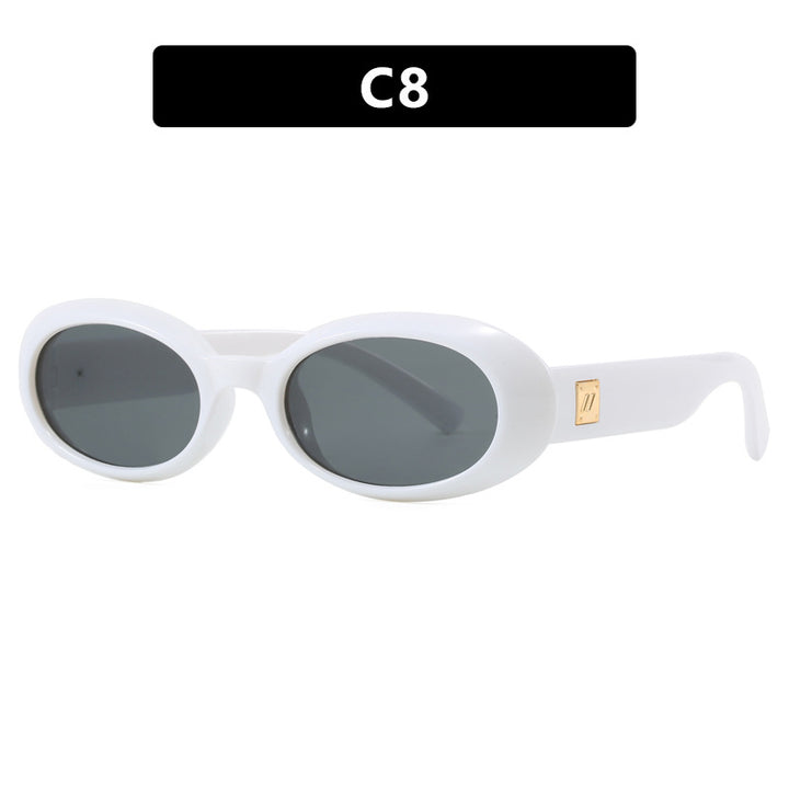 Dame eksklusiv solbrille i elegant ovalt design Skanto