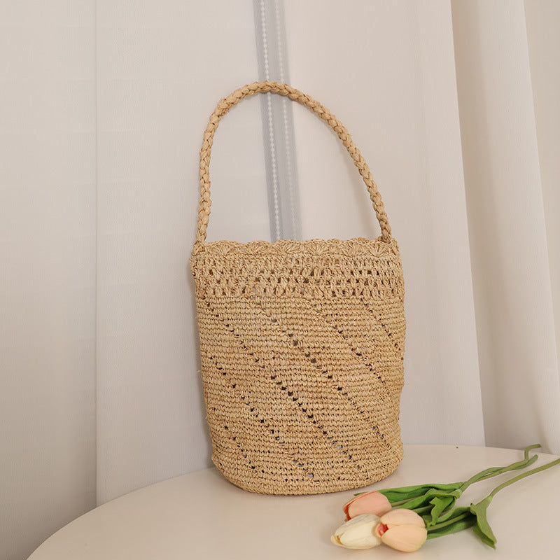 Håndlaget Flettet Kurvveske Skanto