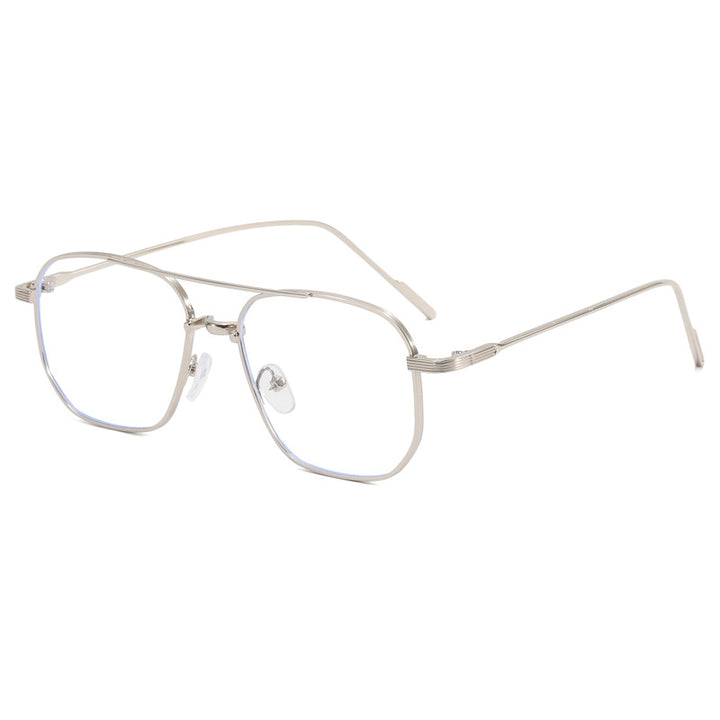Dame moteriktig geometrisk brille med elegant metallramme Skanto