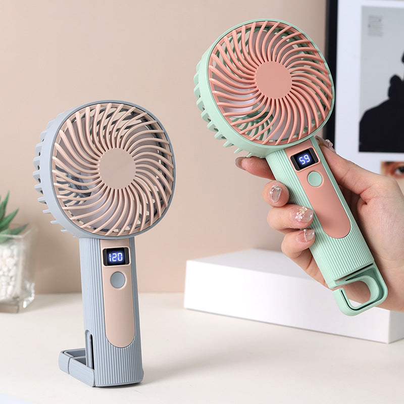 Unisex Håndvifte med LED-skjerm og ergonomisk grep Skanto