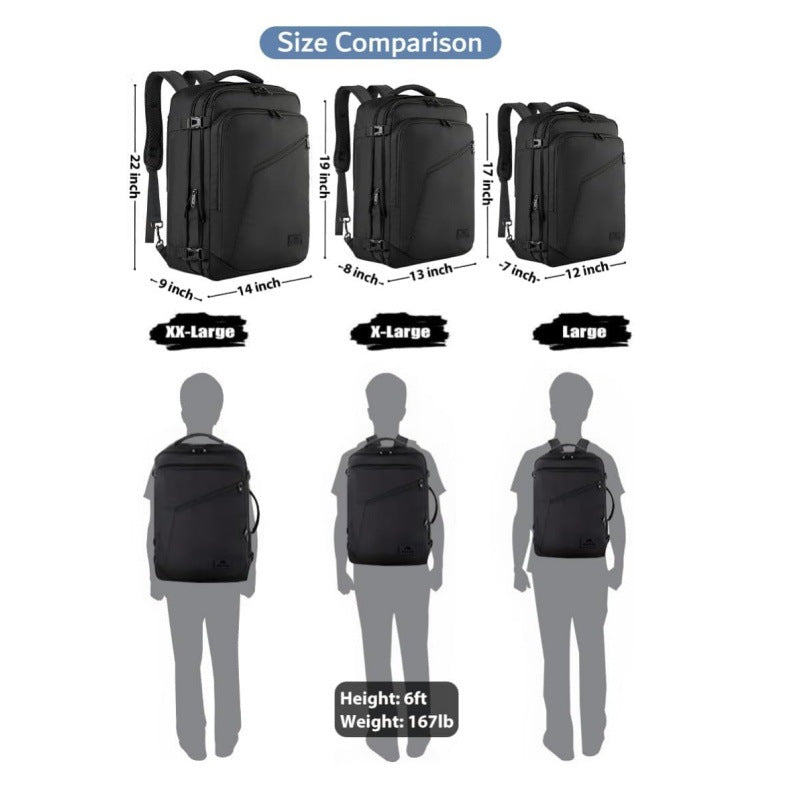Multifunksjonell reiseryggsekk med integrerte oppbevaringsrom og ergonomisk design Skanto