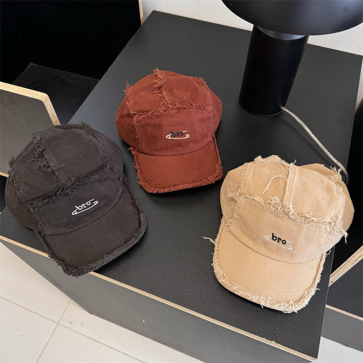 Herre Slitt Denim Snapback Caps Skanto