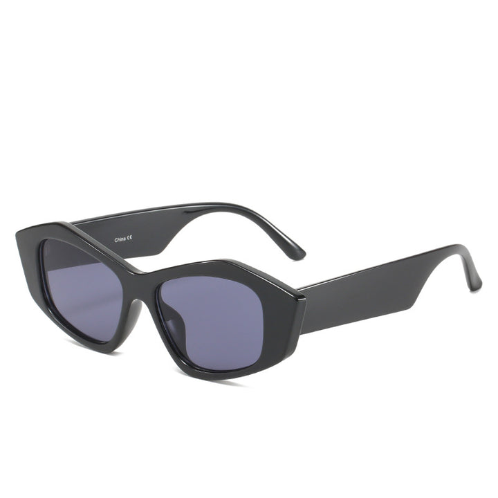 Dame geometrisk solbrille med unik, futuristisk design Skanto