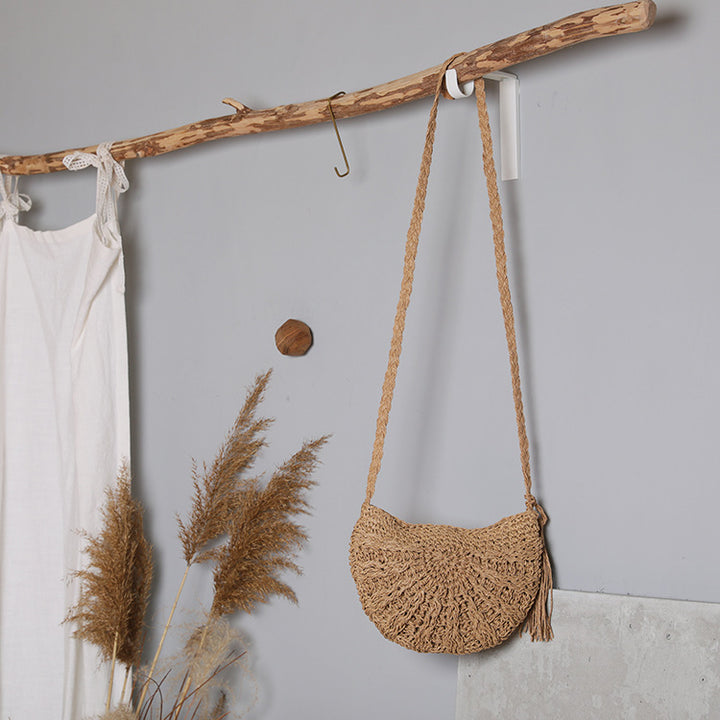 Boho-inspirert håndveske laget av naturmateriale Skanto
