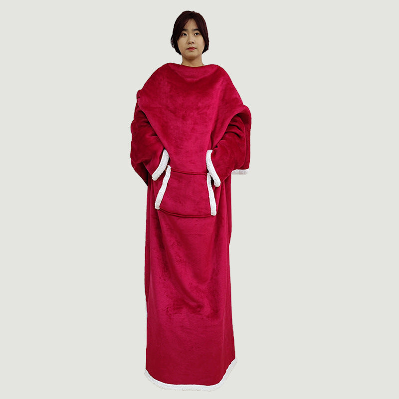Dame Kosegenser Poncho i myk fleece Skanto