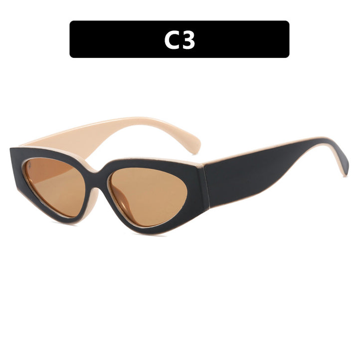 Dame Cat-Eye solbriller med ekstravagant design og beskyttende UV-filter Skanto