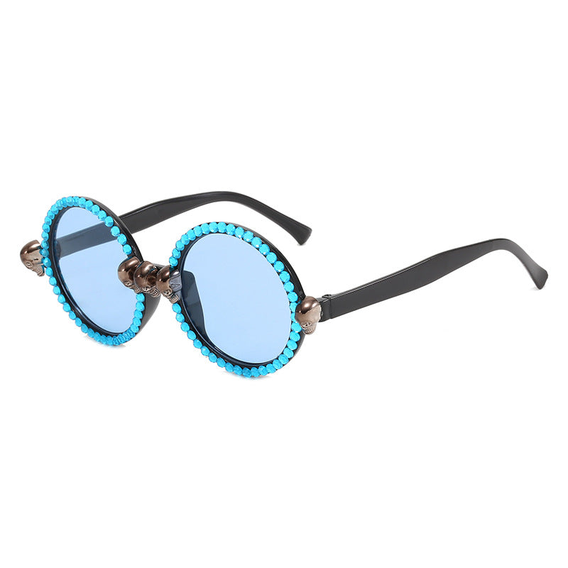 Dame Ekstravagant rund solbrille Skanto
