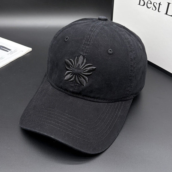 Kvinne Brodert Bomull Justerbar Caps Skanto