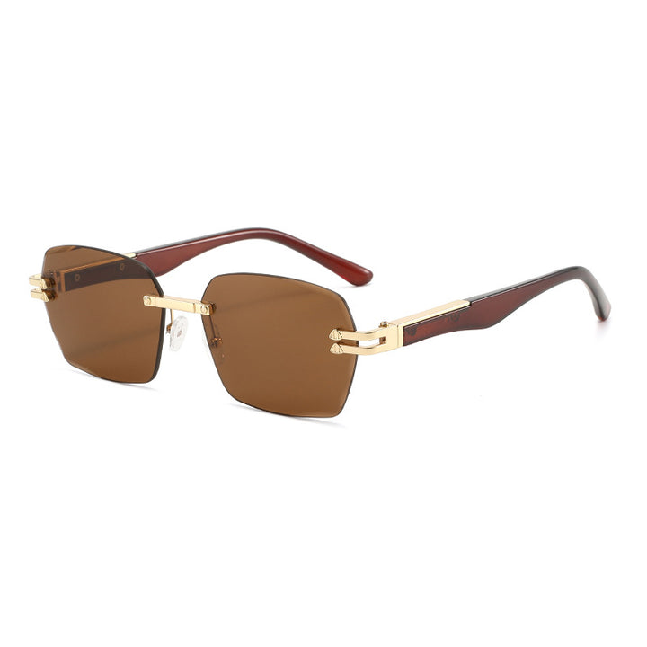Men's Elegant Square Sunglasses with Wooden Temples Skanto