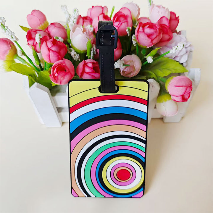 Unisex bagasjelapp i kreativ regnbue-design Skanto