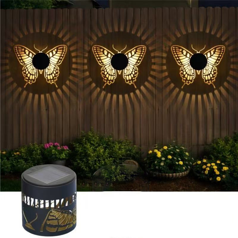Dekorativ Solar RGB Mandala Projektering Vegg Og Stake Hage Lys Skanto