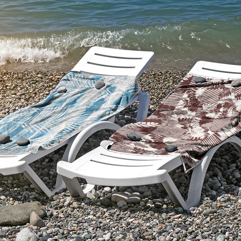 Strandhåndkle i hudvennlig mikrofiber med kreativ mønstermiks Skanto