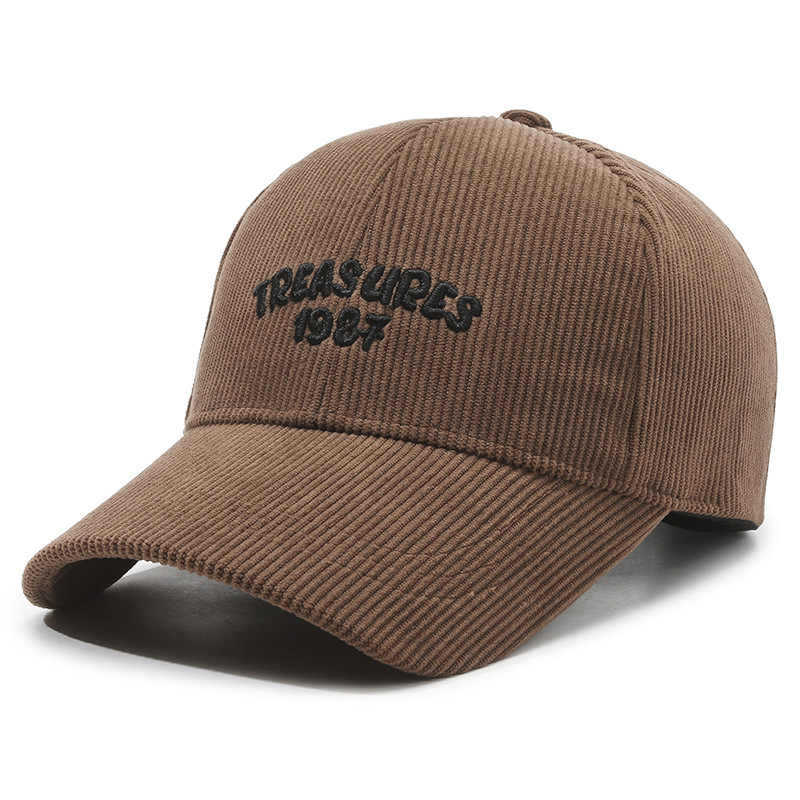Kvinne Cordfløyel Brodert Baseball Caps Skanto