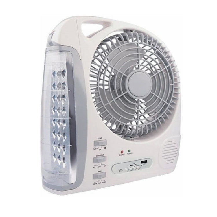 Dame Eks portable vifte med LED-lampe og USB-tilkobling Skanto