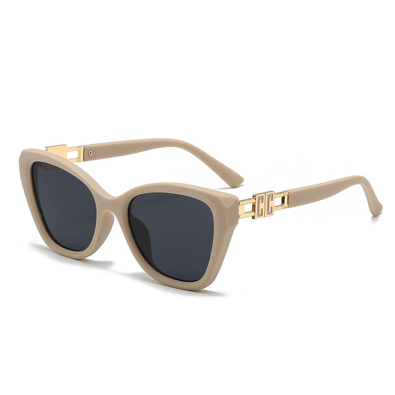 Dame Cat-Eye solbriller med luksuriøse detaljer Skanto