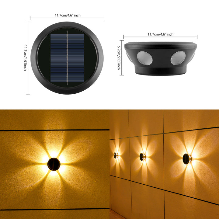 Utendørs solvegglys multi-stråle LED dekorativt aksent Skanto