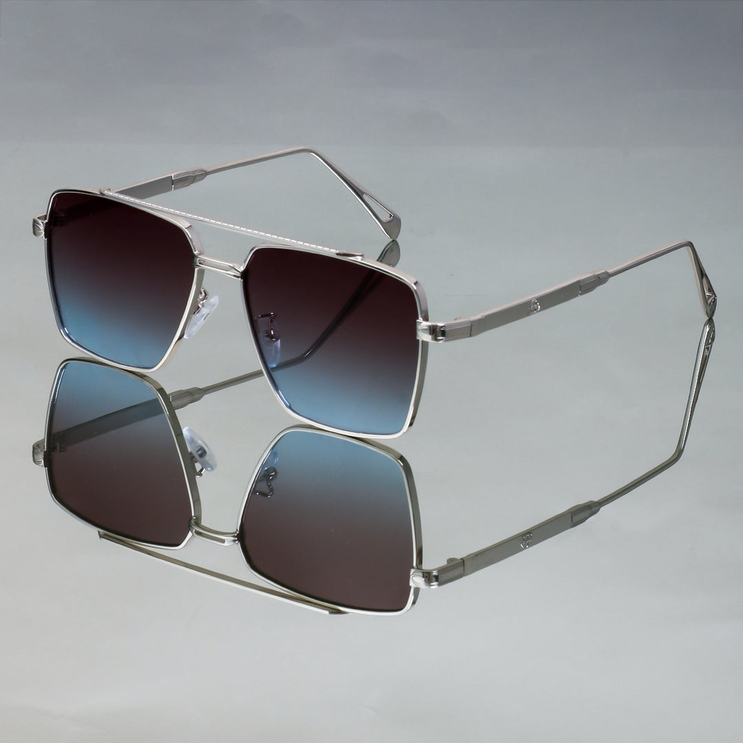 Dame oversized solbriller med elegant metallramme Skanto