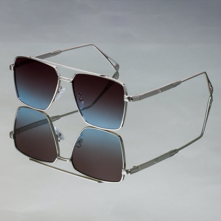 Dame oversized solbriller med elegant metallramme Skanto
