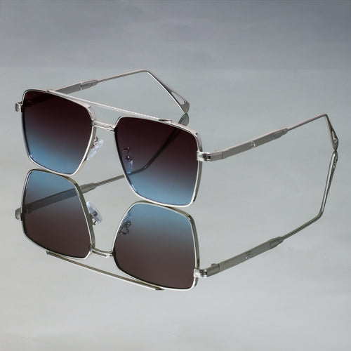 Dame oversized solbriller med elegant metallramme Skanto