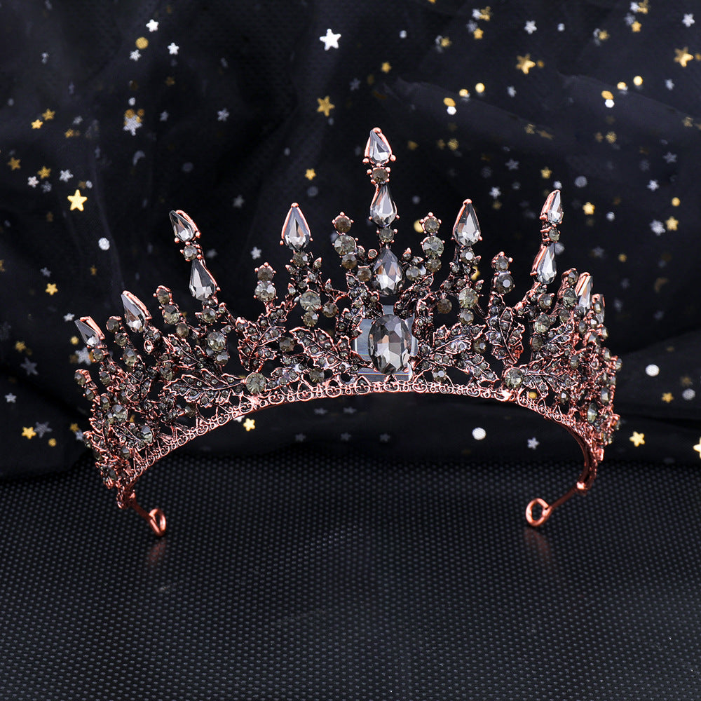 Dame Elegant Krystall-Tiara med filigransk Design Skanto