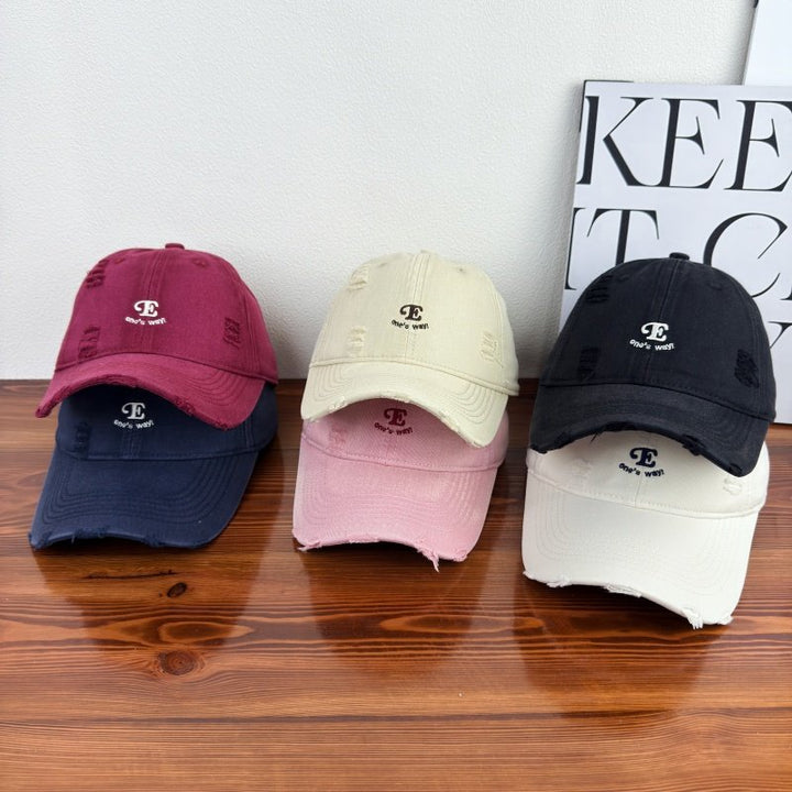 Unisex Slittet Denim Caps Skanto