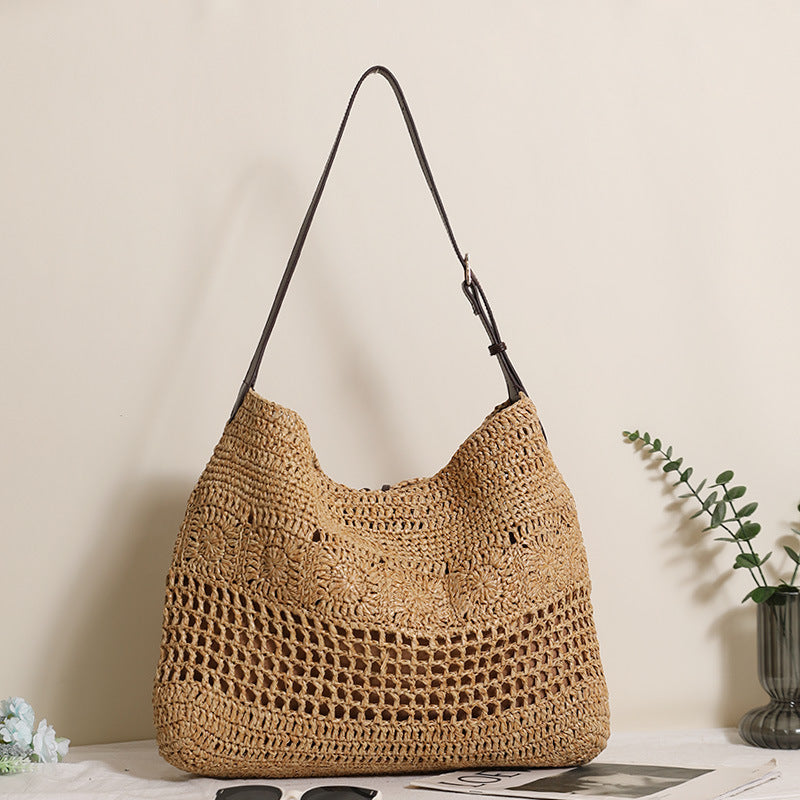 Håndknyttede Shopper-veske med moderne nettdesign Skanto